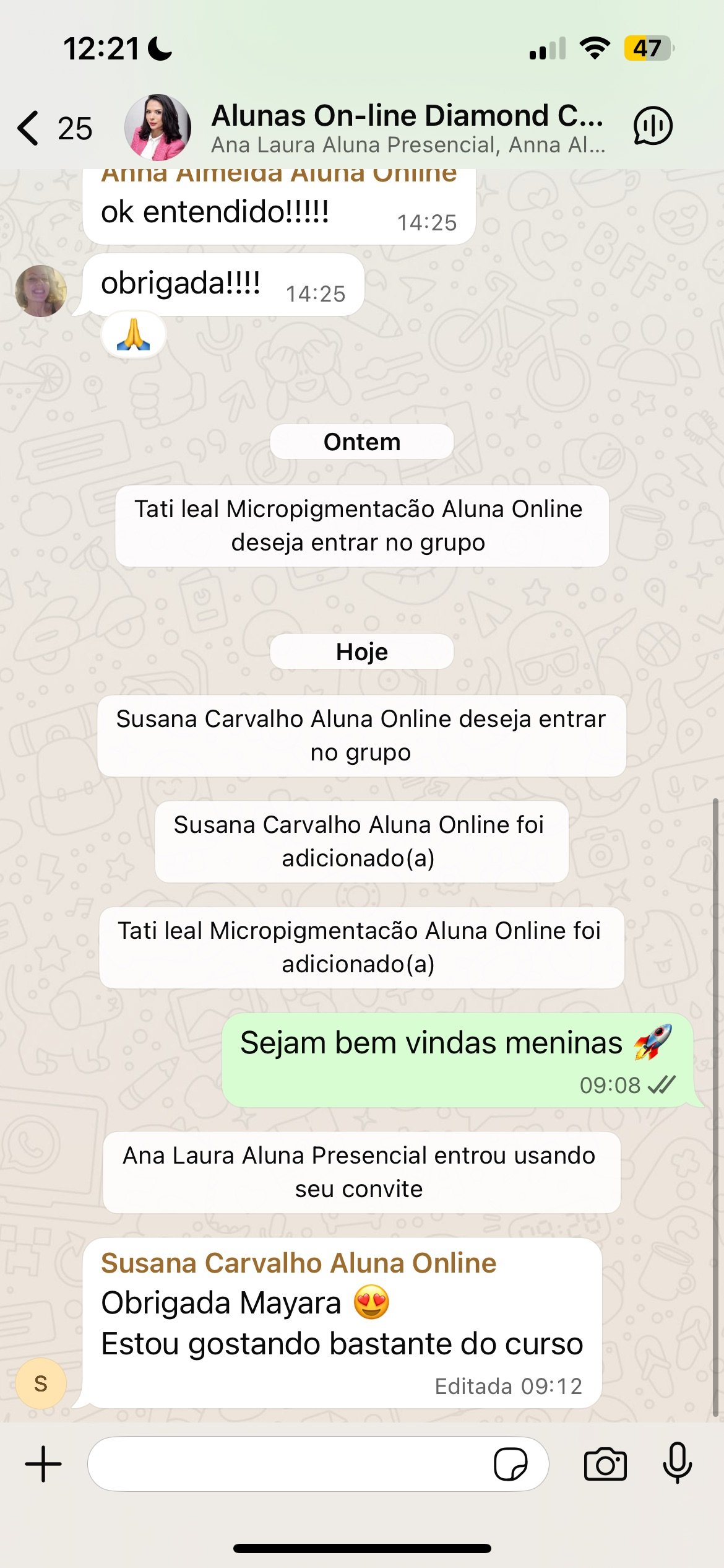 Feedback aluna Diamond